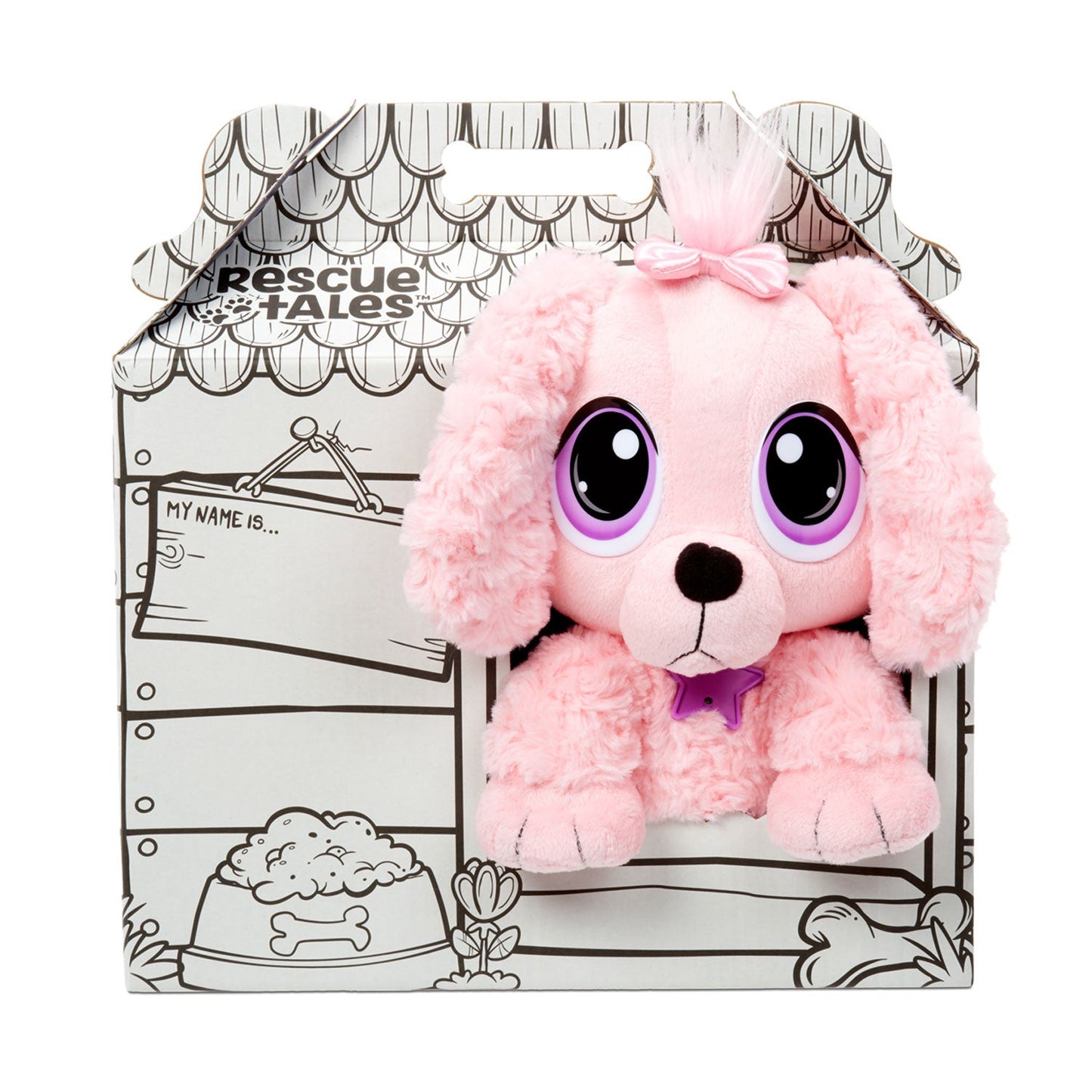 Rescue Tales Pink Poodle Plush Toy - Adoptable Pet with Doghouse | Little Tikes | New