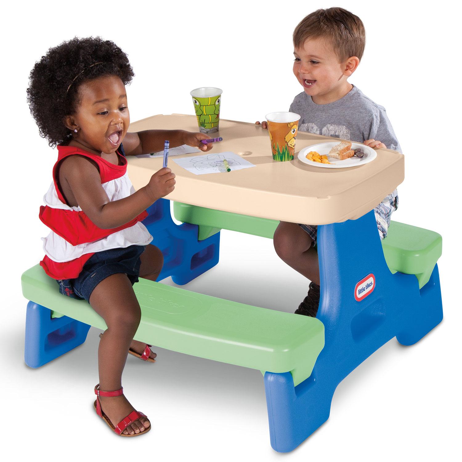 Little Tikes Easy Store Jr. Play Table - Blue/Green | Exclusive