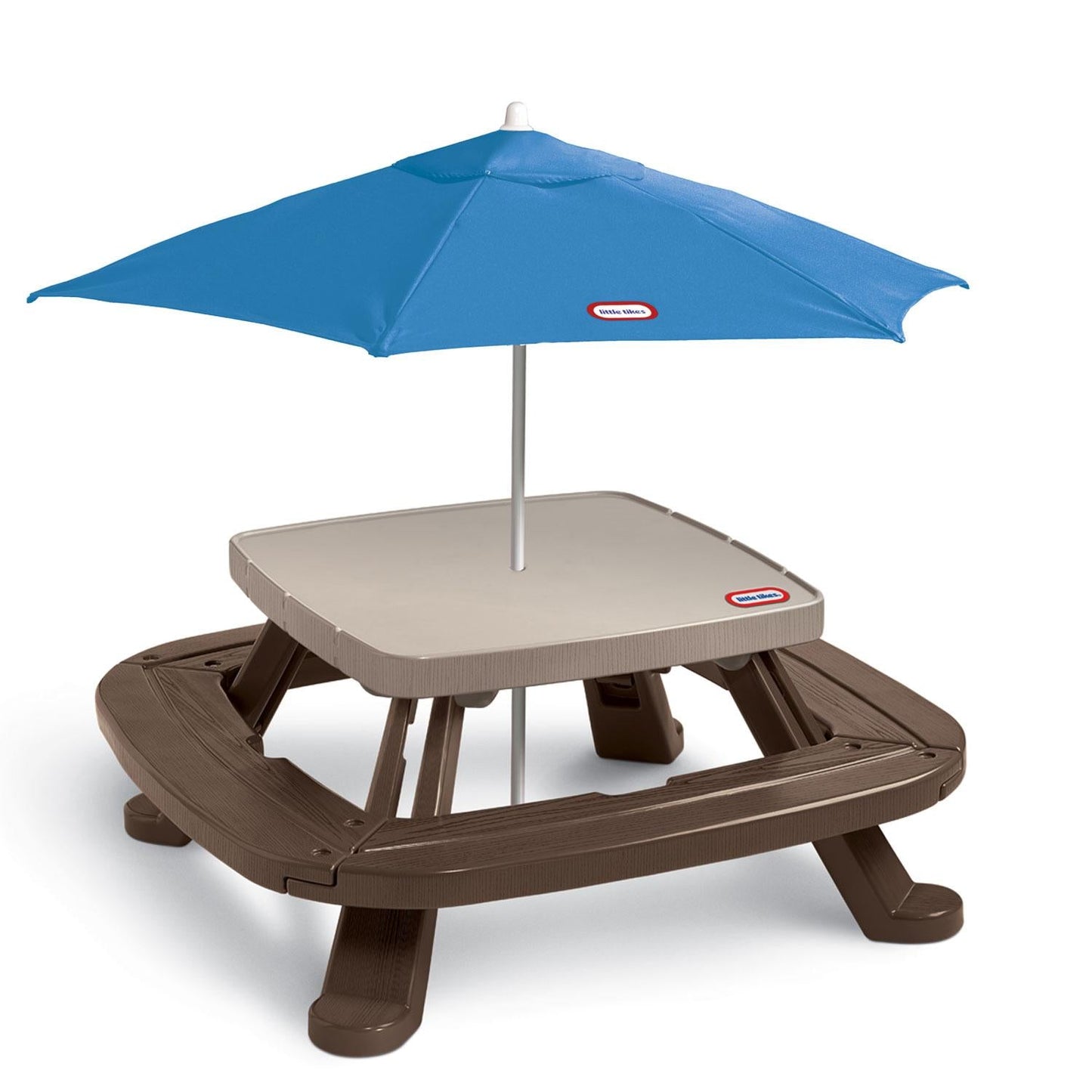 Little Tikes Fold 'n Store Picnic Table with Market Umbrella | Classic