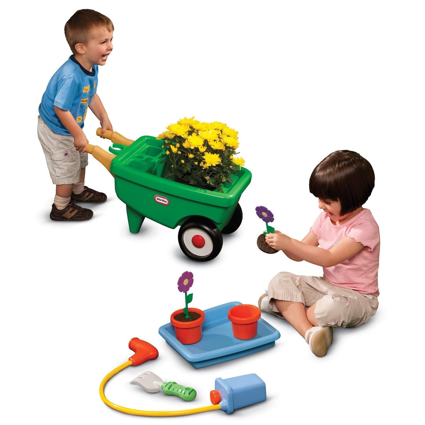 Little Tikes 2-in-1 Garden Cart & Wheelbarrow Toy | Featured