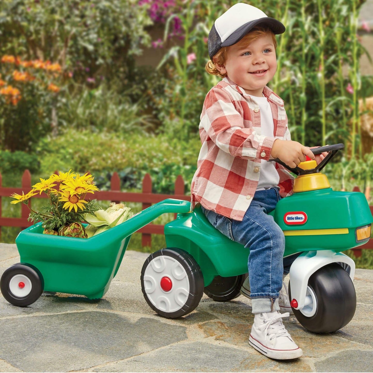 Little Tikes Tractor & Cart – Foot-to-Floor Toddler Ride-On | Top Pick